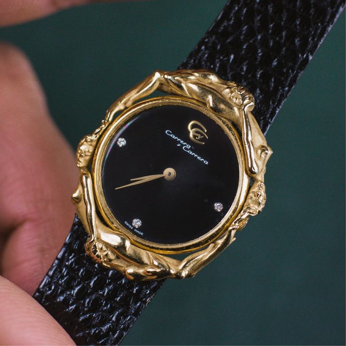 Relogio CARRERA Y CARRERA Adam & Eve em Ouro 18k | Raro - Circa 1990s.