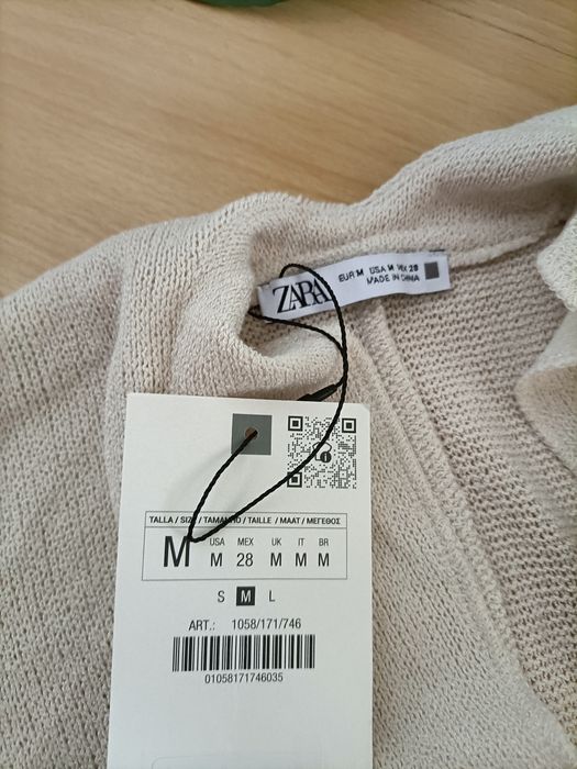 Zara bluzka M beżowa M wiskoza elegancka casual