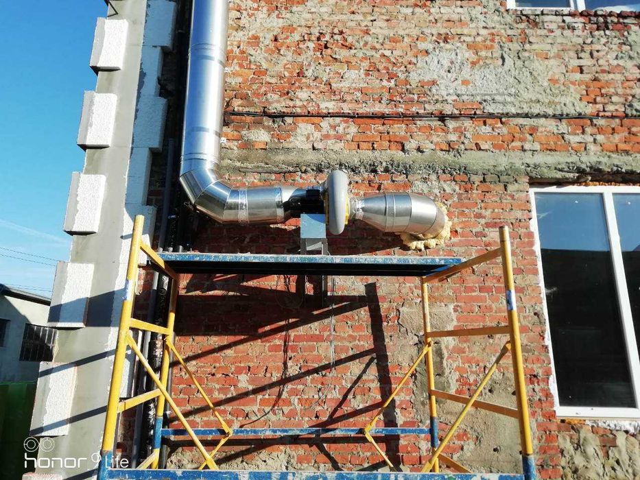 Вентиляційні труби, коліна, дросельні клапана з оцинкованої сталі