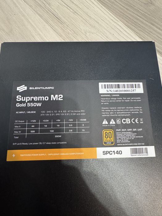 Zasilacz SilentiumPC Supremo M2 550W 80 Plus Gold