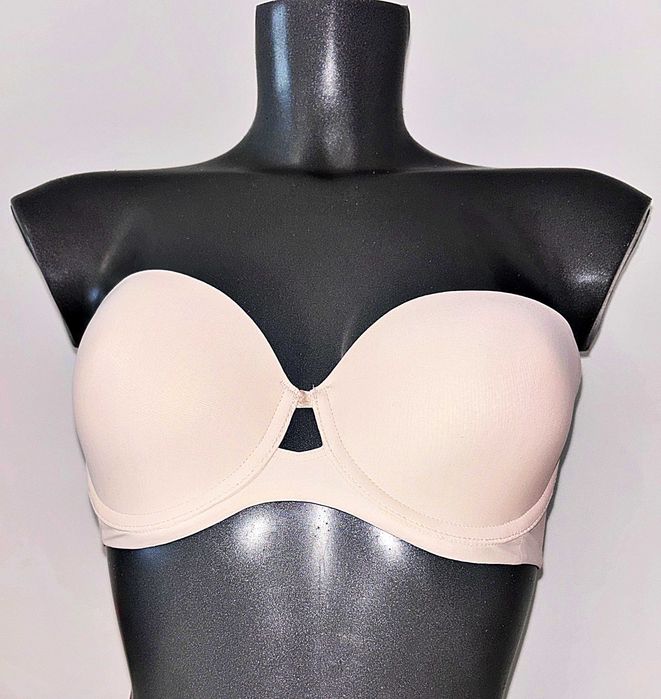 Triumph Pure Micro WDP biustonosz bardotka strapless 75B beżowy