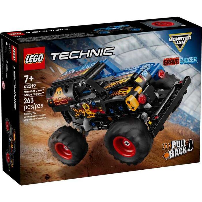 Конструктор LEGO Technic 42219 Monster Jam Grave Digger Вогонь і лід