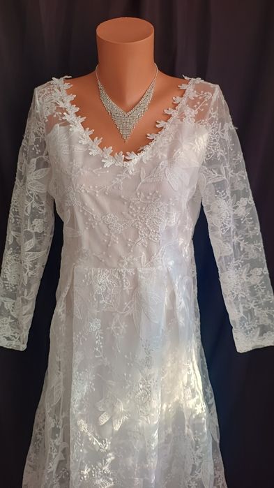 Nowa Suknia Ślubna Glamour Koronkowa Plus Size