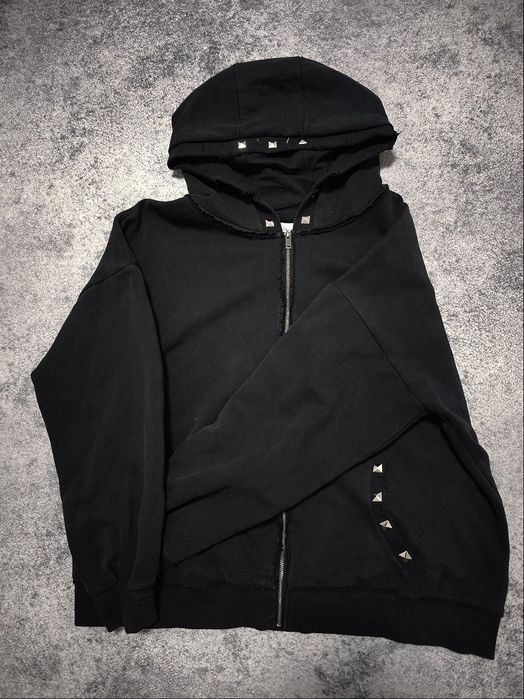 Opium distressed zip hoodie