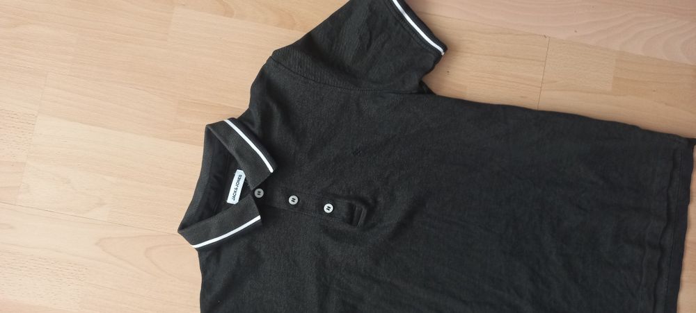 Męska koszulka polo Jack & Jones czarna roz. S – jak nowa