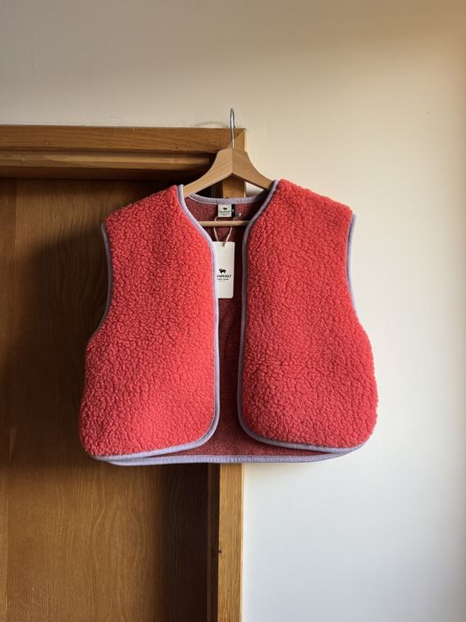 Kamizelka wełniana Alwero merino camino koral coral