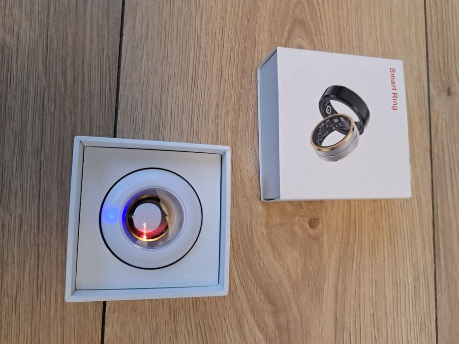 Smart ring JYouPro srebrny, tętno, saturacja, monitor snu, aktywność,