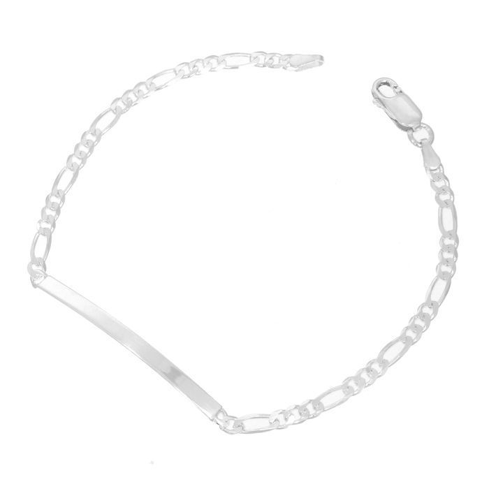 Bransoletka srebrna pr. 925 z blaszką FIGARO 3,1 mm SBBF01 19cm
