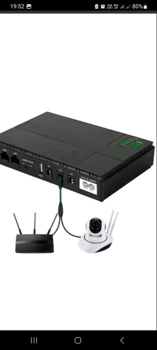 Безперебійник (UPS ) для WI-Fi роутера DC1018P 10400maH 18W підтримує