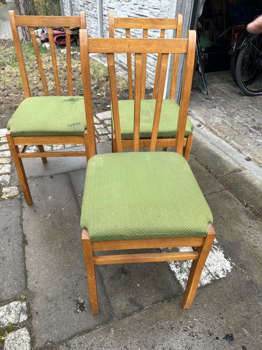 Stare zabytkowe krzesla RETRO antyk PRL dębowe