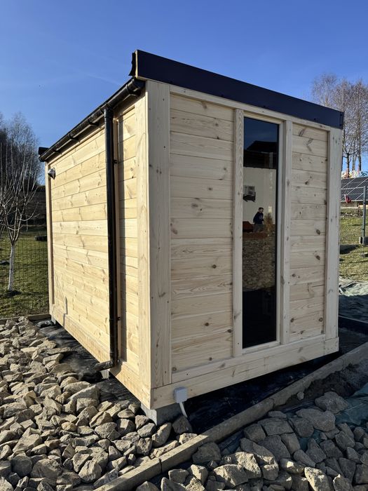 Sauna ogrodowa sauna z przedsionkiem ocieplona dostawa caly kraj
