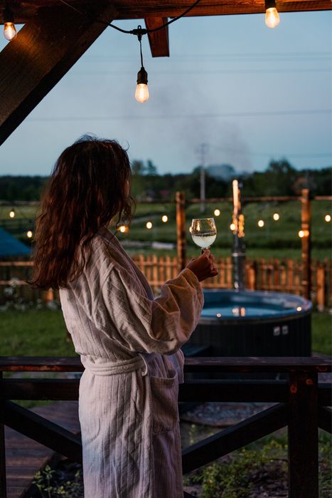 Dom Domek na Mazurach z jacuzzi, balią sauna, nad jeziorem