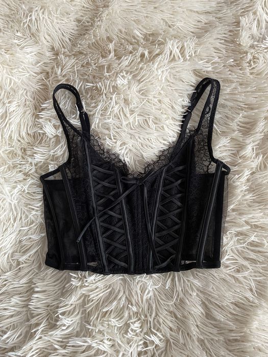 Top gorsetowy gorset Victoria’s Secret S nowy czarny oryginalny