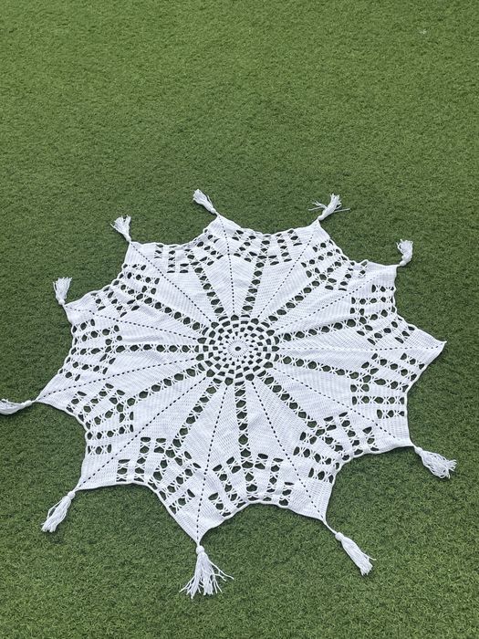 Toalha de mesa em croché feita à mão Muito antiga