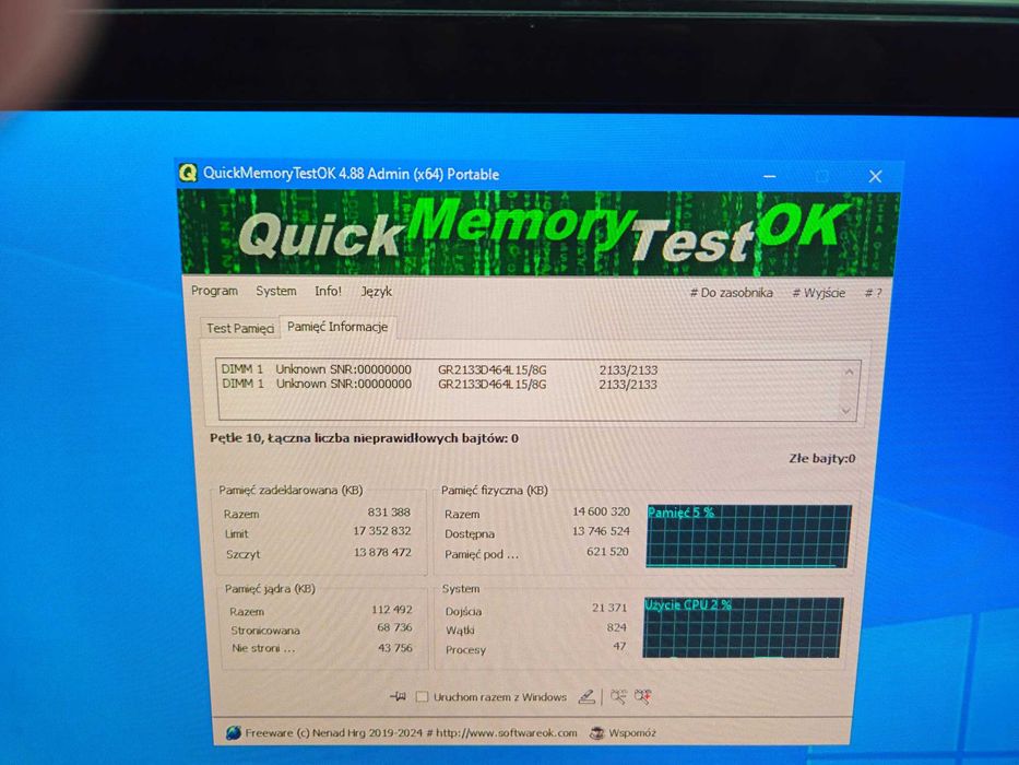 pamiec ram DDR4 Goodram 2x8gb 2133Mhz