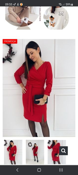 Czerwona sukienka xxl