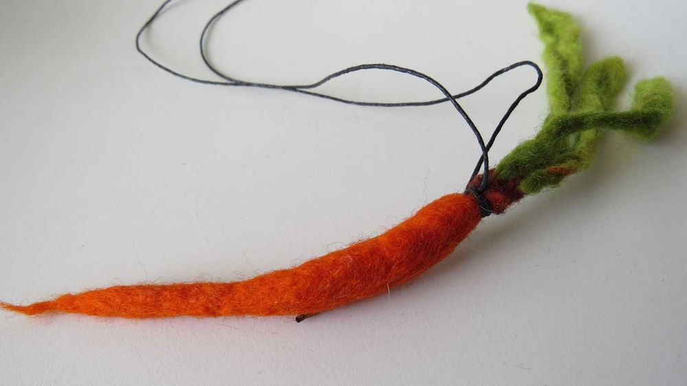 handmade filcowana marchewka