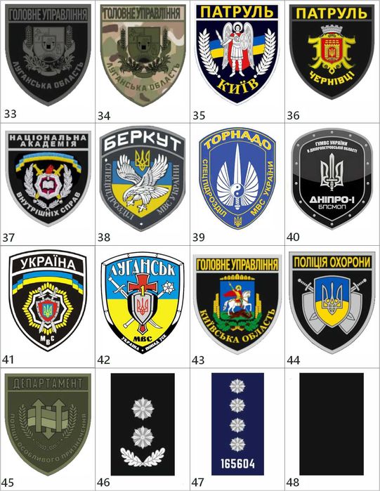 Добірка шевронів "Національна поліція України" Шеврони на замовлення