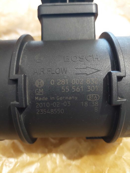 Датчик ДМРВ GM BOSCH 0 281 002 832 витратомір повітря