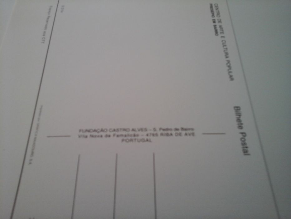 Conjunto de 8 postais da Fundação Castro Alves