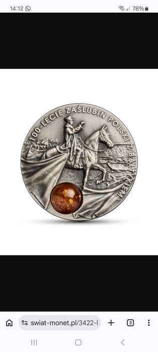 50 zł 100 lecie Zaślubiny Polski z Baltykiem