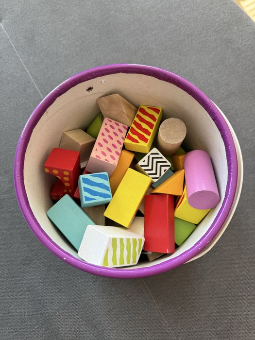 Klocki drewniane/ klocki/ sorter/dziecko/ zabawka/Eichhorn/ 50 szt.