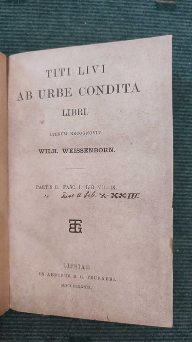 Titi Livi AB Urbe Condita Livri - 1889