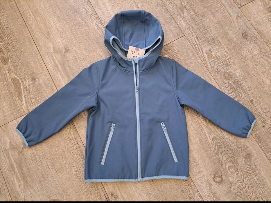Kurtka chłopięca typu softshell, niebieska - rozm 116