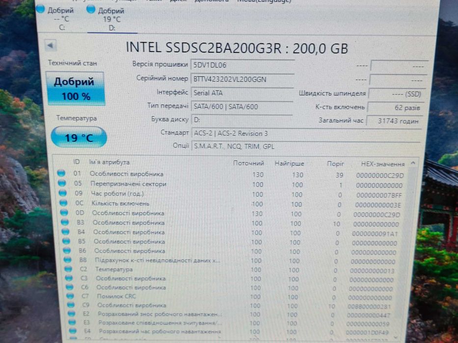 ССД диск Intel SSD DC S3700 series 200GB дуже надійний та якісний ССД!