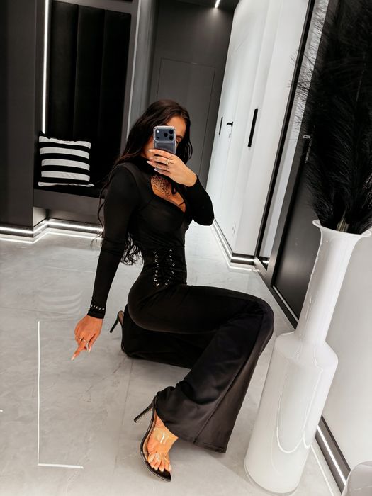 Legginsy damskie VEYA OLAVOGA czarne XS dzwony