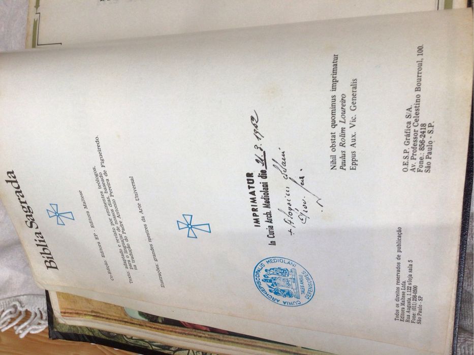 Biblia Sagrada Antiga como nova com fotos lindissimas ,ver outras foto