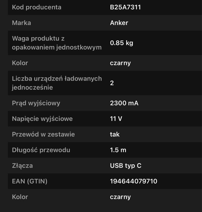 Anker ładowarka indukcyjna z powerbankiem