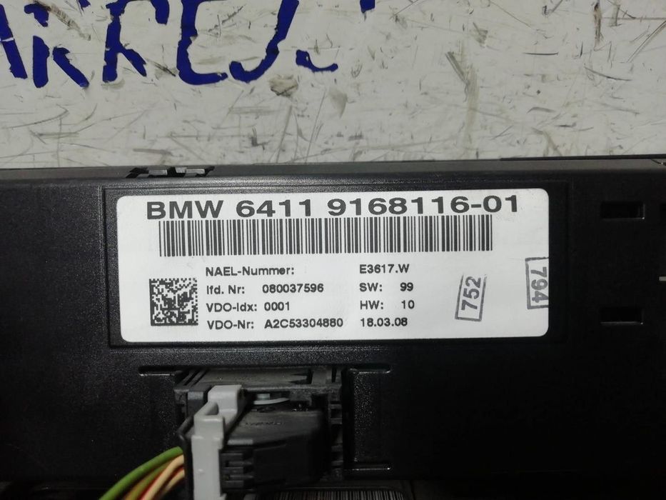 COMANDO SOFAGEM / AR CONDICIONADO BMW 1 2008 -6411916811601