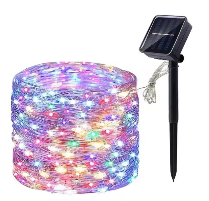 Продам гірлянди на сонячних панелях 30 m гірлянд