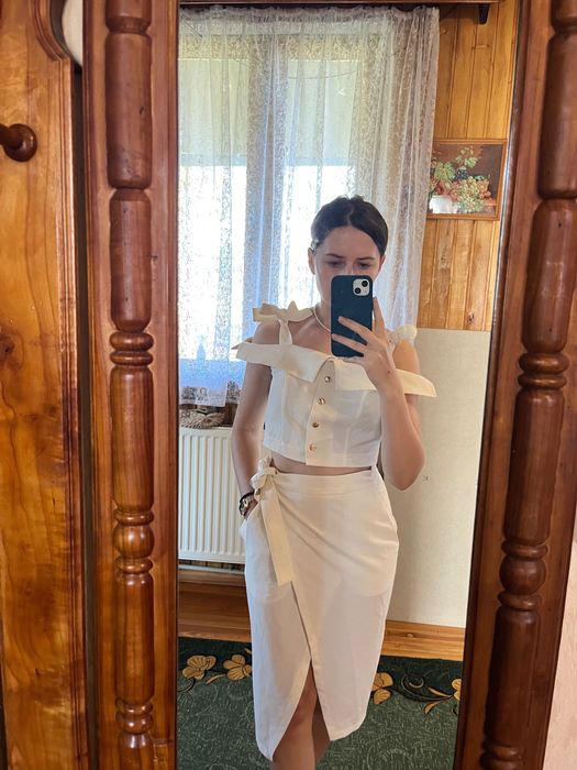 Літній костюм, юбка на запах та топ