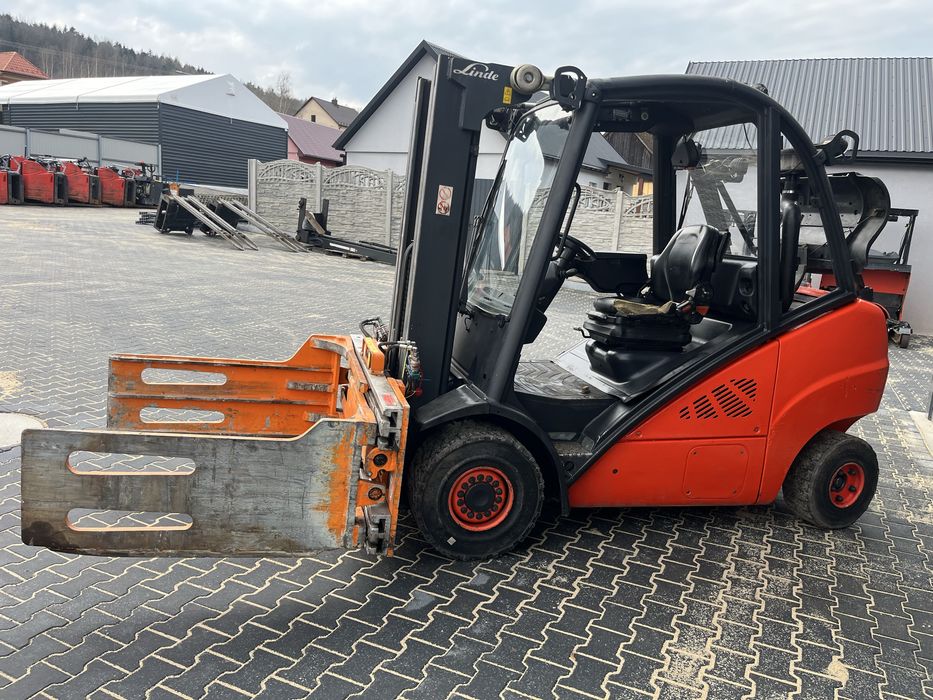 Wozek widlowy linde H30 triplex scisk  4sekcje lpg