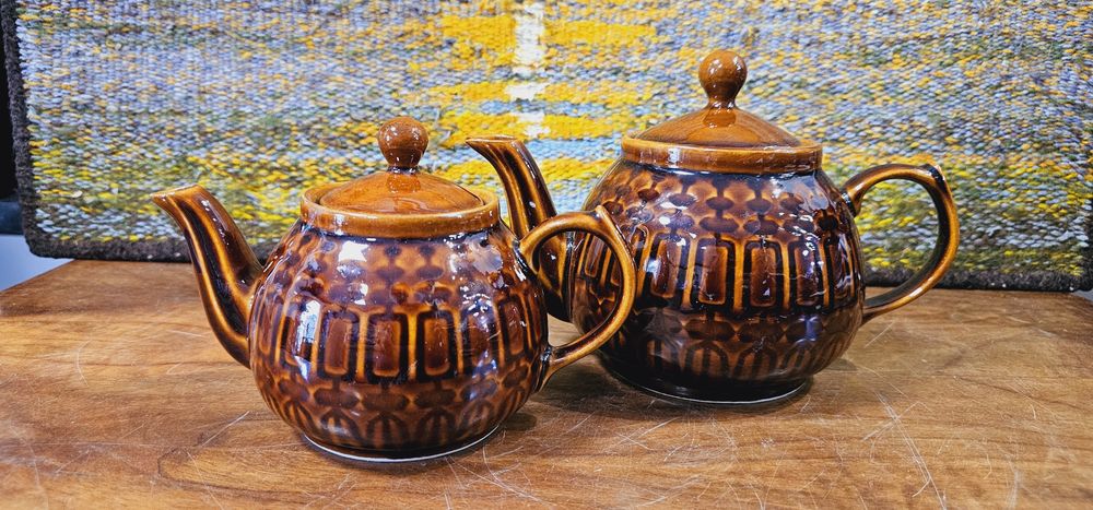 Ceramiczny czajniczek Pruszków, wzór aztecki, mały