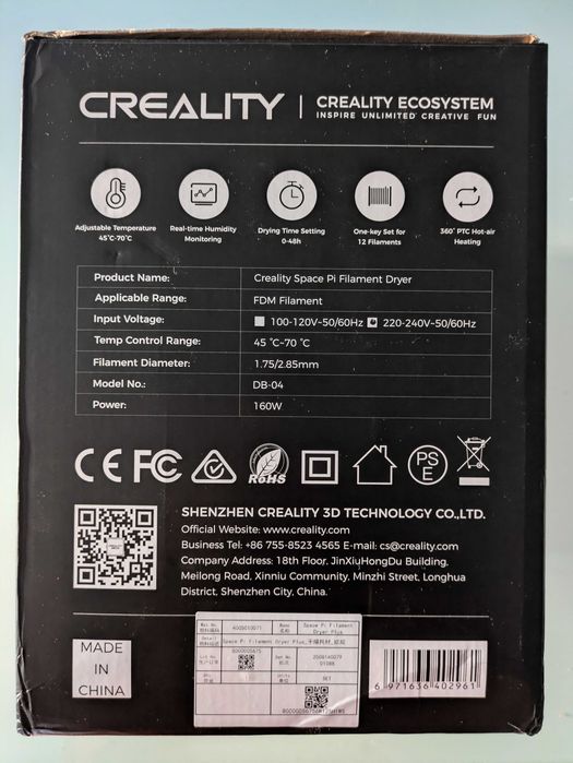Creality Space Pi Filament Dryer Plus