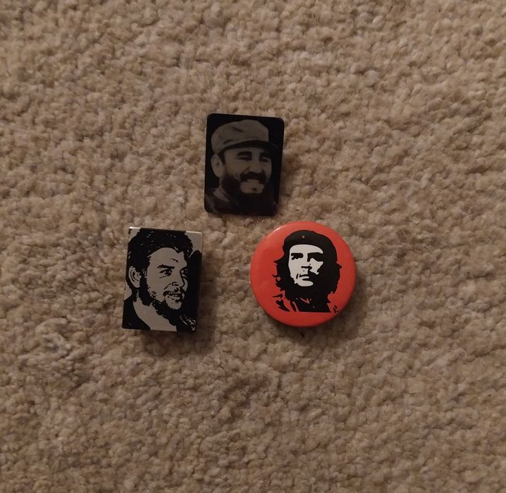 Pins Políticos- Personalidades Che Guevara  e Fidel Castro