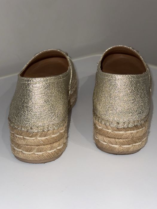 Туфлі, золоті еспадрильї Nursace 38р. З каменями Swarovski