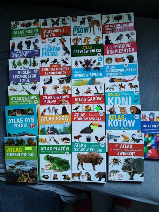 Sprzedam atlasy zwierząt, ryb,roślin, owadów.