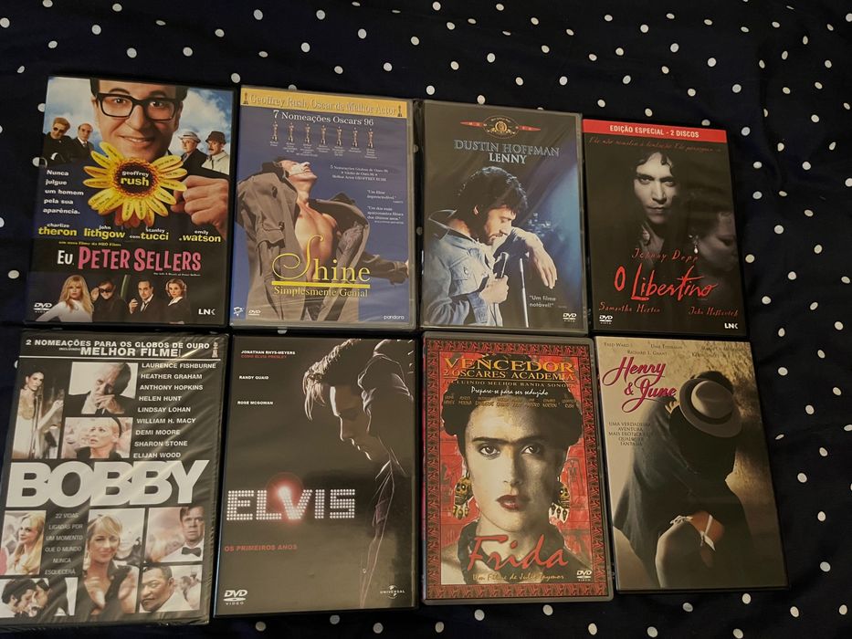 Lote 6xDVDs Frida, Elvis, Bobby, Lenny, Libertino