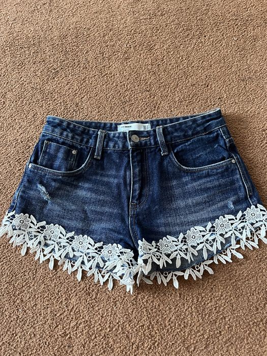 Джинсові шорти Zara з мереживом