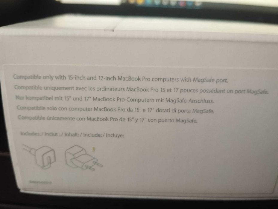 Adaptador de alimentação Magsafe de 85 W da Apple macboock 15 e 17