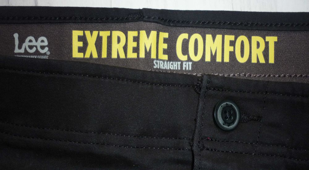Piękne klasyczne męskie spodnie LEE rozmiar XXL W40 L30 STRETCH czarne z USA!