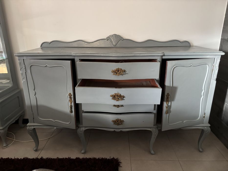 Conjunto de sala vintage cinza