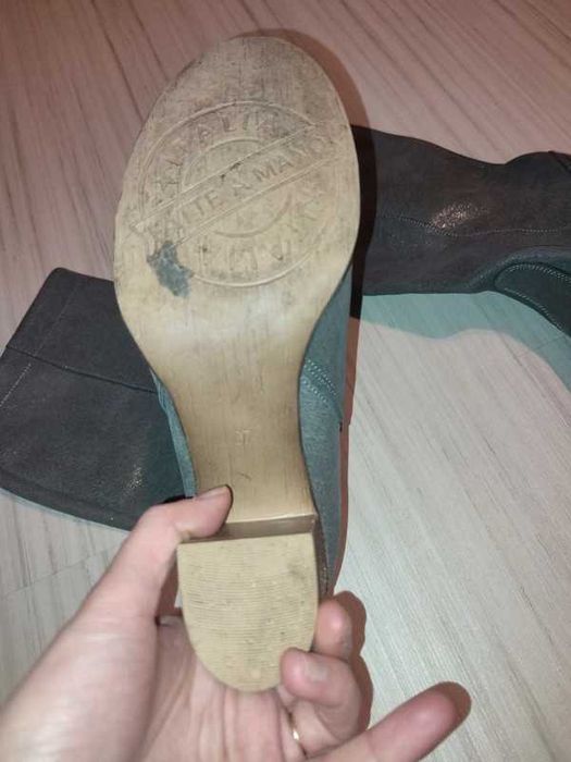 wsuwane kozaki na słupku Zapato- skóra naturalna  rozm. 37