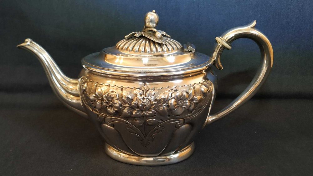 Zabytkowy Posrebrzony Czajnik BRIDDON BROS SHEFFIELD 1908r z Dedykacją
