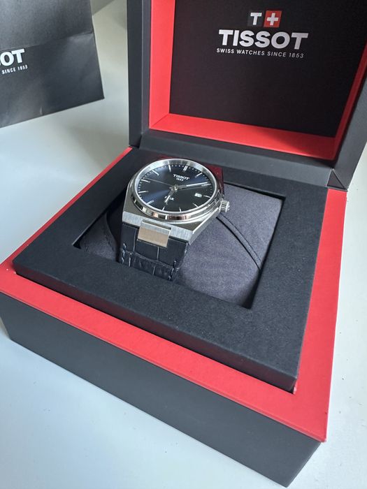 Tissot PRX 40mm granatowy stan idealny