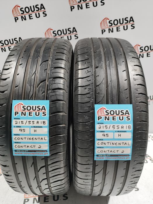 2 pneus semi novos continental 215-55R18- Oferta dos Portes  - Oferta